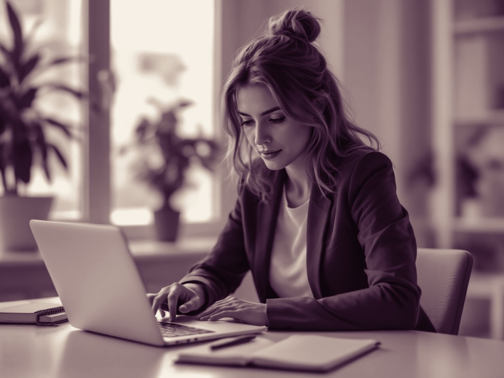 A clinical psychology supervisor completing a structured competency rating on a laptop